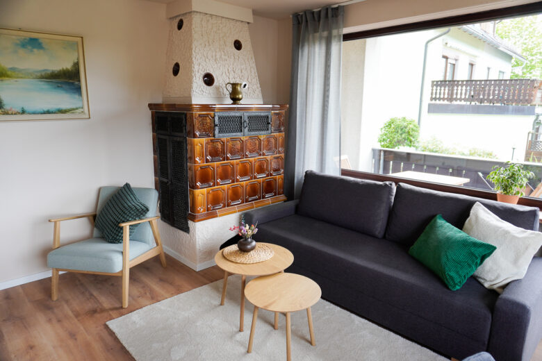 Wohnzimmer Ferienwohnung Fichtelberg